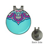 Blue Mandala Hat Clips with Golf Markers