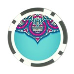 Blue Mandala Poker Chip Card Guard