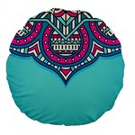 Blue Mandala Large 18  Premium Round Cushions