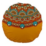 Sunshine Mandala Large 18  Premium Flano Round Cushions