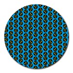 0059 Comic Head Bothered Smiley Pattern Round Mousepads