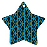 0059 Comic Head Bothered Smiley Pattern Ornament (Star)