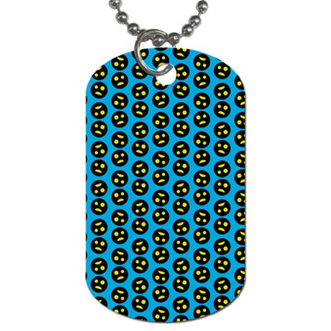0059 Comic Head Bothered Smiley Pattern Dog Tag (One Side) from UrbanLoad.com Front
