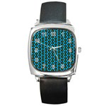 0059 Comic Head Bothered Smiley Pattern Square Metal Watch