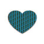 0059 Comic Head Bothered Smiley Pattern Heart Coaster (4 pack) 