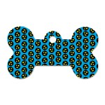 0059 Comic Head Bothered Smiley Pattern Dog Tag Bone (Two Sides)