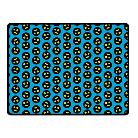 0059 Comic Head Bothered Smiley Pattern Fleece Blanket (Small) from UrbanLoad.com 50 x40  Blanket Front