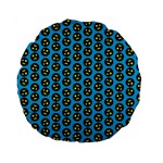 0059 Comic Head Bothered Smiley Pattern Standard 15  Premium Round Cushions