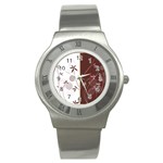 Floral Deco Stainless Steel Watch