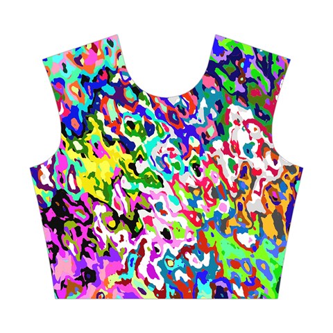 Colorful paint texture                                                    Cotton Crop Top from UrbanLoad.com Front