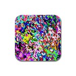 Colorful paint texture                                                    Rubber Square Coaster (4 pack