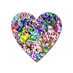 Colorful paint texture                                                    Magnet (Heart)