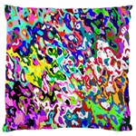 Colorful paint texture                                                   Large Flano Cushion Case (Two Sides)