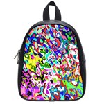 Colorful paint texture                                                    School Bag (Small)