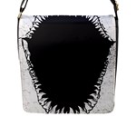 Shark Jaws Flap Closure Messenger Bag (L)