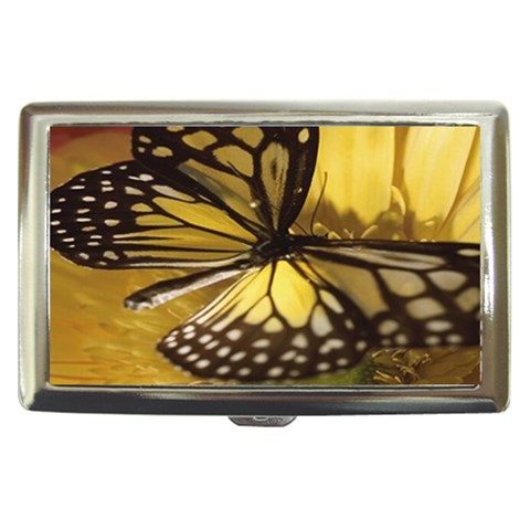 yellow flower butterfly Cigarette Money Case from UrbanLoad.com Front
