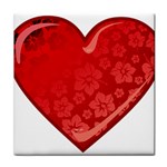 heart003_red Tile Coaster