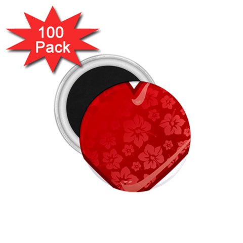 heart003_red 1.75  Magnet (100 pack)  from UrbanLoad.com Front