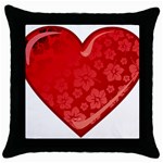 heart003_red Throw Pillow Case (Black)