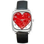 heart003_red Square Metal Watch