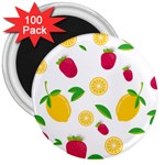 Strawberry Lemons Fruit 3  Magnets (100 pack)