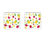 Strawberry Lemons Fruit Cufflinks (Square)