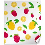 Strawberry Lemons Fruit Canvas 8  x 10 