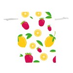 Strawberry Lemons Fruit Lightweight Drawstring Pouch (S)