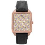 Halloween Candy Rose Gold Leather Watch 