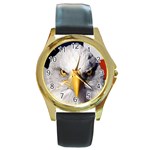 American Eagle Round Gold Metal Watch