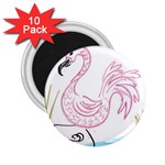 Pink Flamingo 2.25  Magnet (10 pack)
