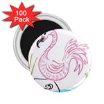 Pink Flamingo 2.25  Magnet (100 pack) 