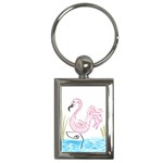 Pink Flamingo Key Chain (Rectangle)