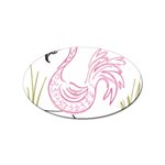 Pink Flamingo Sticker (Oval)