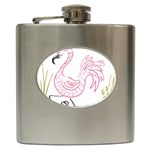Pink Flamingo Hip Flask (6 oz)