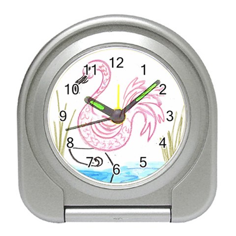 Pink Flamingo Travel Alarm Clock from UrbanLoad.com Front