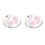 Pink Flamingo Cufflinks (Oval)