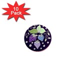 Strawberries on Lilac 1  Mini Magnet (10 pack) 