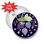 Strawberries on Lilac 2.25  Button (100 pack)