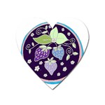 Strawberries on Lilac Magnet (Heart)