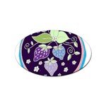 Strawberries on Lilac Sticker Oval (100 pack)