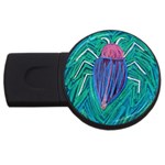 Big Green Bug  USB Flash Drive Round (4 GB)