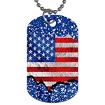 Usa-map-and-flag-on-cement-wall-texture-background-design-1591646654pet Dog Tag (Two Sides)