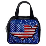 Usa-map-and-flag-on-cement-wall-texture-background-design-1591646654pet Classic Handbag (One Side)