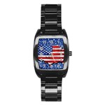 Usa-map-and-flag-on-cement-wall-texture-background-design-1591646654pet Stainless Steel Barrel Watch