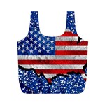 Usa-map-and-flag-on-cement-wall-texture-background-design-1591646654pet Full Print Recycle Bag (M)