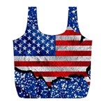 Usa-map-and-flag-on-cement-wall-texture-background-design-1591646654pet Full Print Recycle Bag (L)