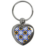 Shapes on a blue background                                                           Key Chain (Heart)