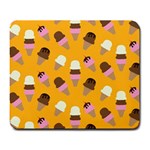 Ice cream on an orange background pattern                                                             Large Mousepad