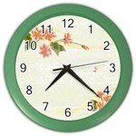 The Glory of Green Color Wall Clock